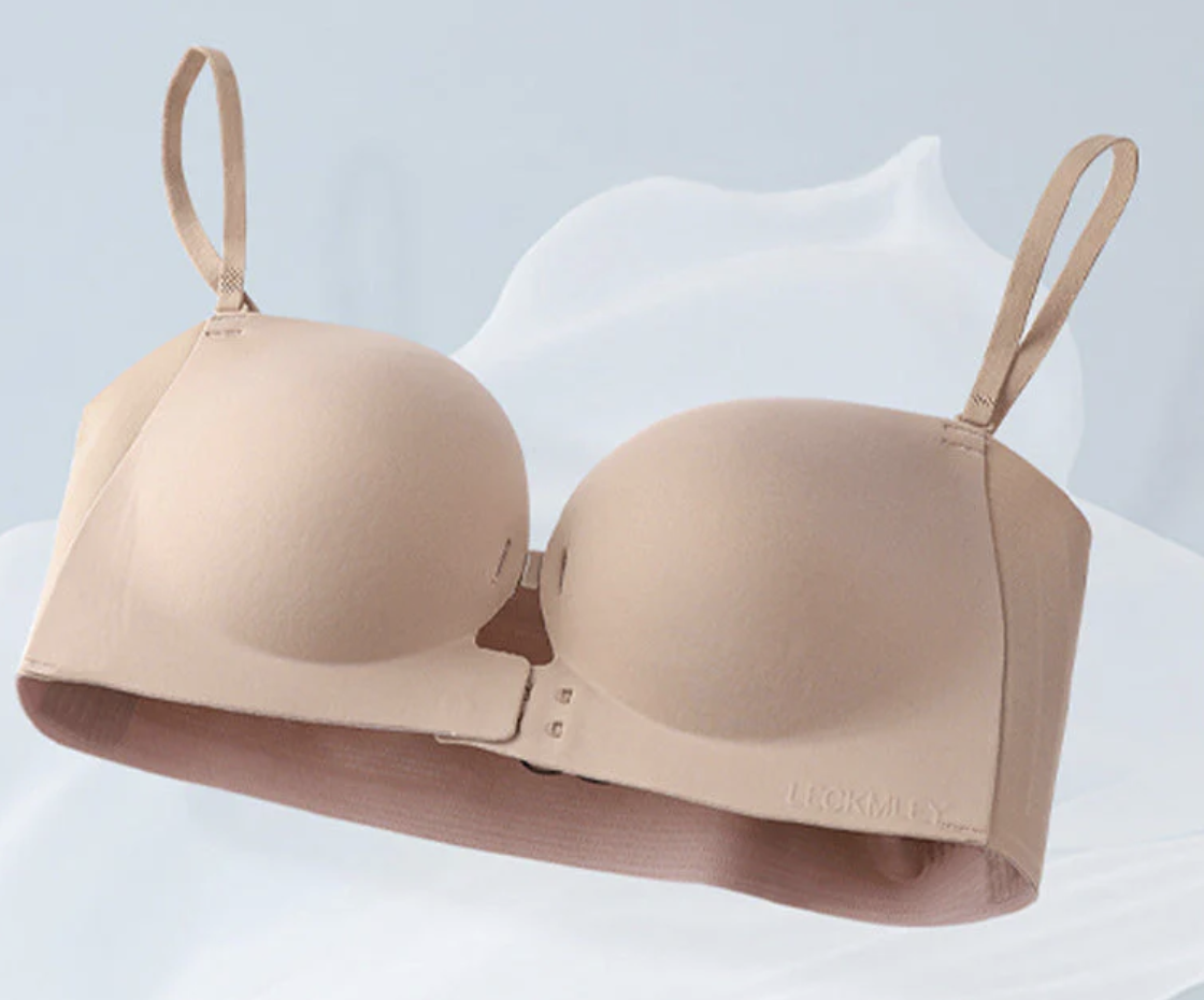 Front Closure Strapless Bras for Women Seamless Push up Brassiere Thick Soft Underwear Solid Color Adjustable Invisible Lingerie